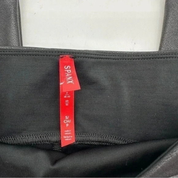 Spanx Faux Leather Leggings Size Small B483 - Picture 6 of 6